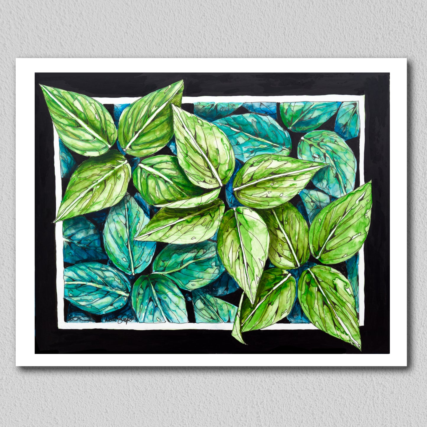 Hosta Leaves Blue