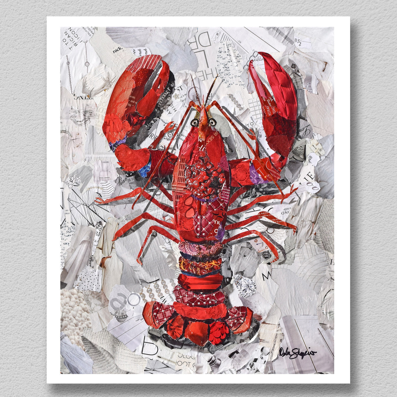 Rock Lobster Collage Art – Deborah Shapiro Art